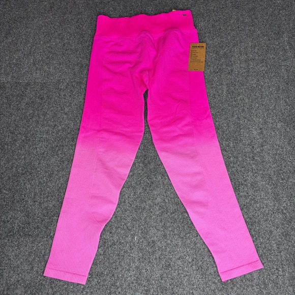 Pink Active High Waist Seamless Ombre Full Length Leggings Tights - Picture 1 of 4